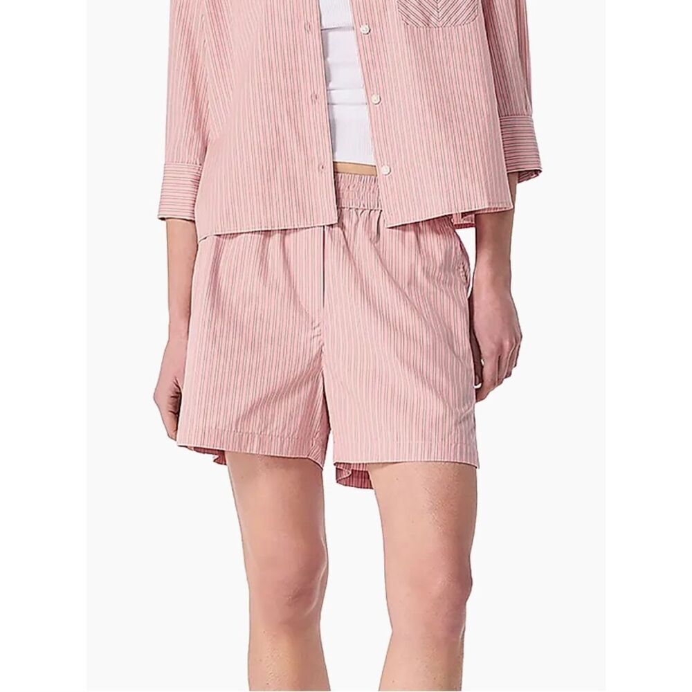 Rag and Bone Women's Pink Striped Elastic-Waist Shorts, XS